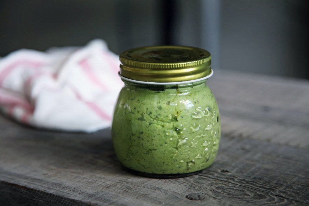 Spätzle with wild garlic and ricotta