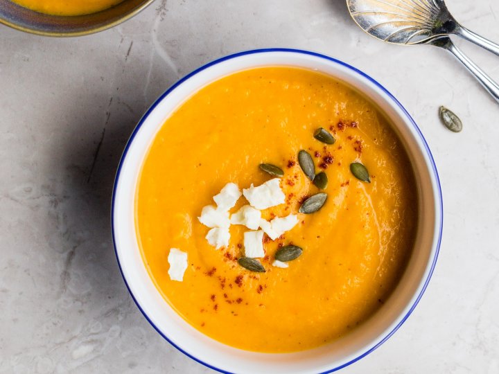 Fragrant roasted pumpkin soup